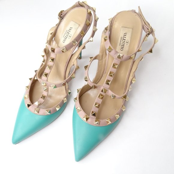 VALENTINO Nappa Leather Rockstud Ankle TStrap Pump - Picture 5 of 16